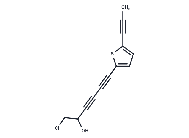 TargetMol Chemical Structure 1-Chloro-6-(5-(prop-1-ynyl)thiophen-2-yl)hexa-3,5-diyn-2-ol