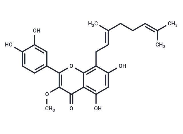 TargetMol Chemical Structure 5,7,3',4'-Tetrahydroxy-3-methoxy-8-geranylflavone