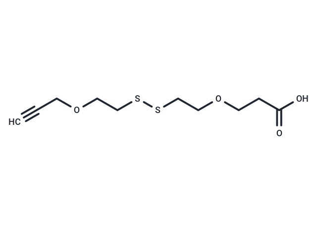 Propargyl-PEG1-SS-PEG1-acid Chemical Structure