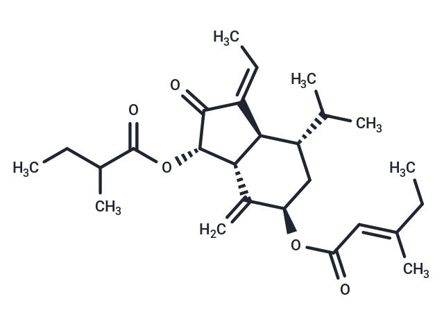 TargetMol Chemical Structure 7beta-(3-Ethyl-cis-crotonoyloxy)-1alpha-(2-methylbutyryloxy)-3,14-dehydro-Z-notonipetranone