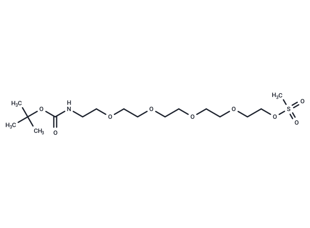 Boc-N-Amido-PEG5-Ms Chemical Structure