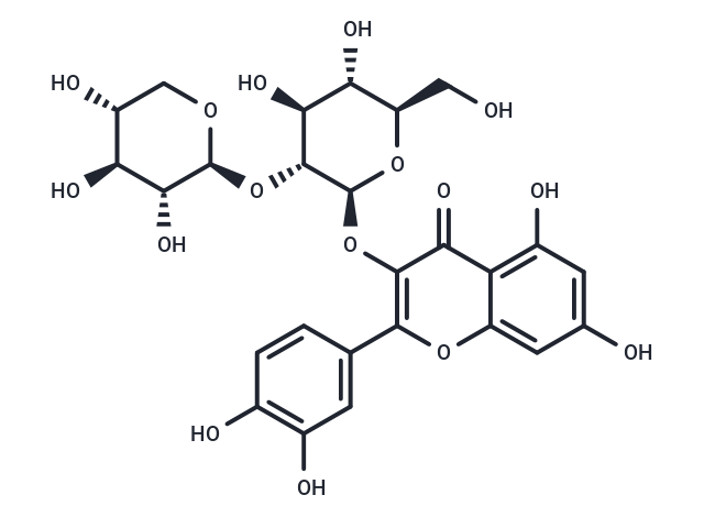 Quercetin 3-O-sambubioside Chemical Structure