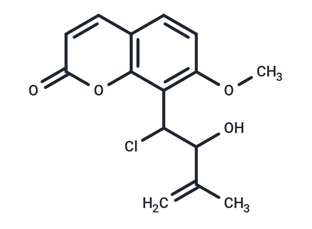 TargetMol Chemical Structure 8-(1-Chloro-2-hydroxy-3-methylbut-3-enyl)-7-methoxycoumarin