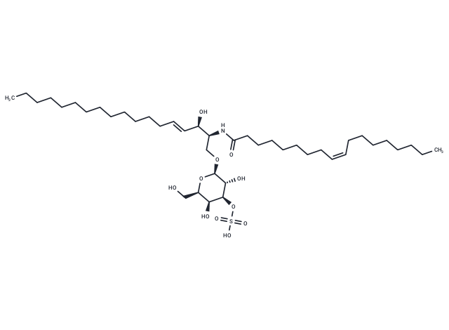 C18:1 3'-sulfo Galactosylceramide (d18:1/18:1(9Z)) Chemical Structure