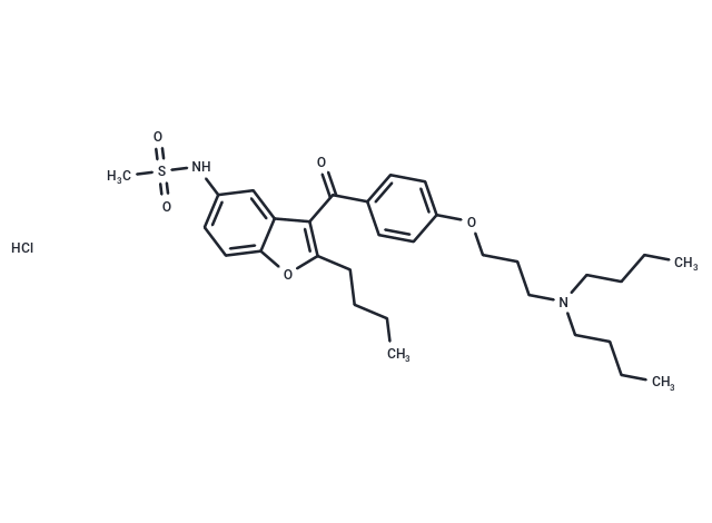 Dronedarone hydrochloride Chemical Structure