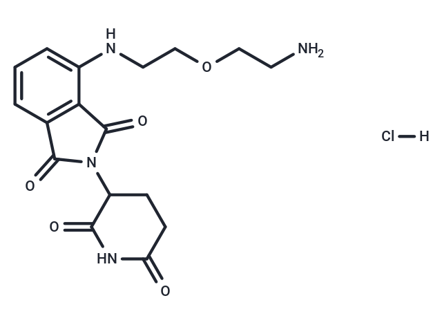 Thalidomide-NH-PEG1-NH2 hydrochloride Chemical Structure