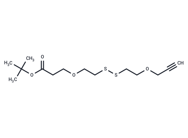 Propargyl-PEG1-SS-PEG1-C2-Boc Chemical Structure
