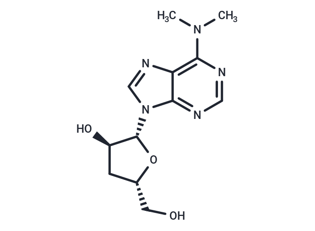3’-Deoxy-N6,N6-dimethyladenosine Chemical Structure