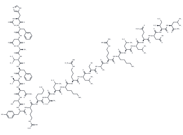 Acetyl-(D-Phe2,Lys15,Arg16,Leu27)-VIP (1-7)-GRF (8-27) Chemical Structure
