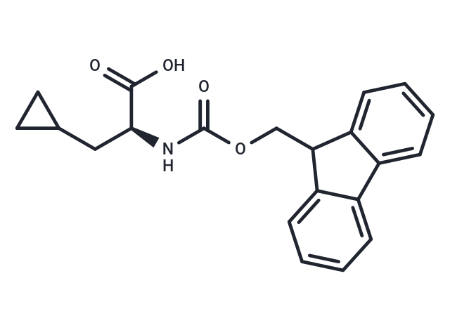 (S)-2-((((9H-Fluoren-9-yl)methoxy)carbonyl)amino)-3-cyclopropylpropanoic acid Chemical Structure