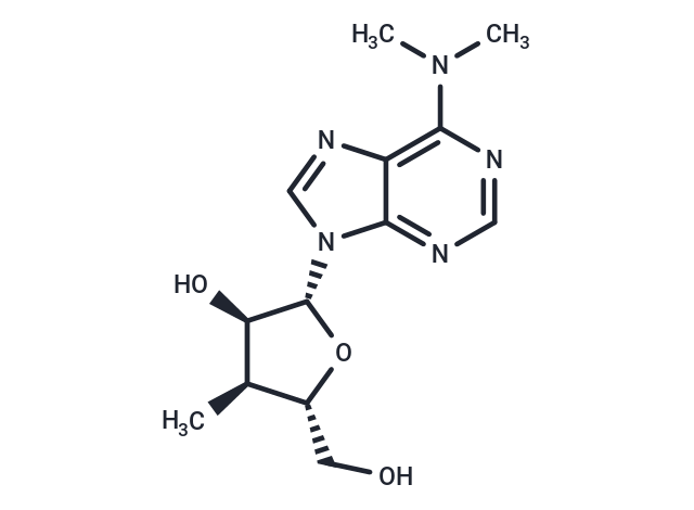 3’-Deoxy-3’-a-C-methyl-N6,N6-dimethyladenosine Chemical Structure