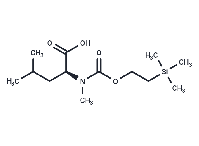 (S)-4-Methyl-2-(methyl((2-(trimethylsilyl)ethoxy)carbonyl)amino)pentanoic acid Chemical Structure