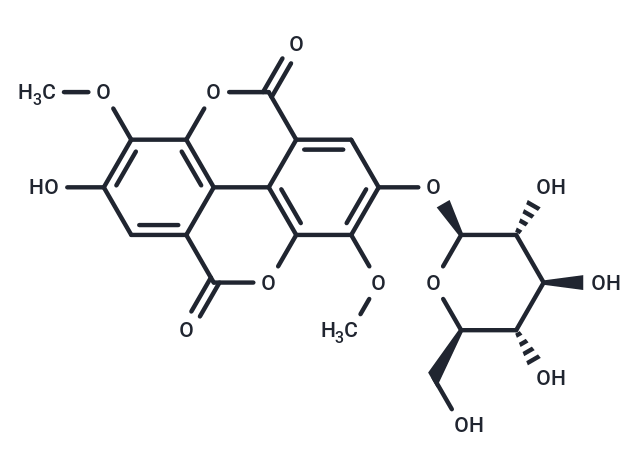 TargetMol Chemical Structure 3,3'-Di-O-methylellagic acid-4'-O-β-D-glucopyranoside
