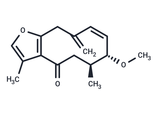 TargetMol Chemical Structure (1E)-3-methoxy-8,12-epoxygermacra-1,7,10,11-tetraen-6-one