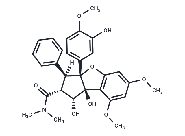 TargetMol Chemical Structure 3'-Hydroxyrocaglamide