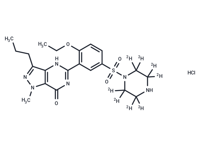 N-Desmethyl Sildenafil-d8 hydrochloride Chemical Structure