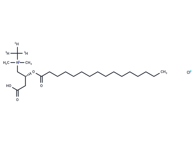 Palmitoyl L-Carnitine-d3 Hydrochloride Chemical Structure