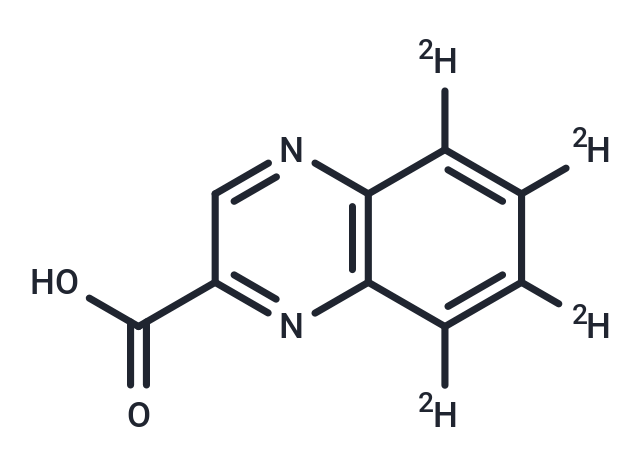 2-Quinoxalinecarboxylic acid-d4 Chemical Structure