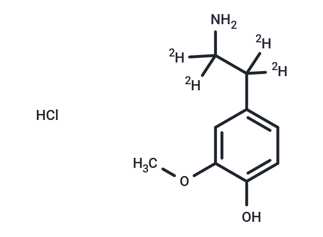3-Methoxy Dopamine-d4 Hydrochloride Chemical Structure