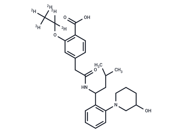 3-Hydroxy Repaglinide-d5 Chemical Structure