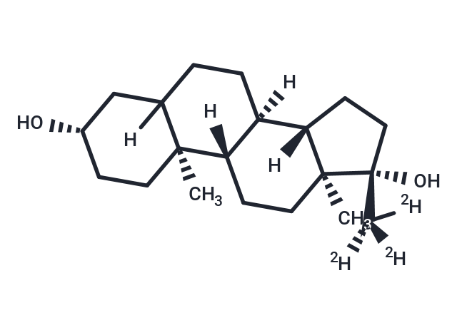 17-Methyl-5α-androstane-3β,17β-diol-d3 Chemical Structure