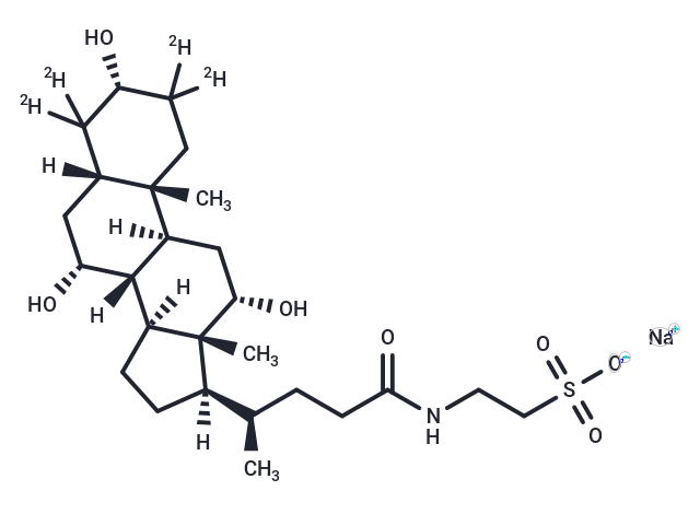 Taurocholic Acid-d4 Sodium Chemical Structure