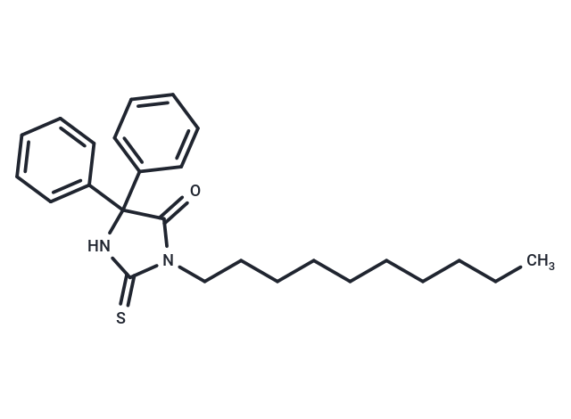 3-Decyl-5,5'-diphenyl-2-thioxo-4-imidazolidinone Chemical Structure