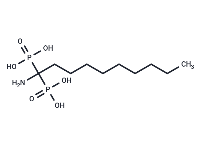 1-Aminodecylidene bis-Phosphonic Acid Chemical Structure