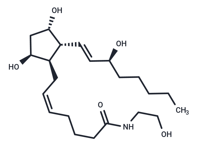 11β-Prostaglandin F2α Ethanolamide Chemical Structure