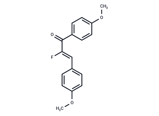 (Z)-2-fluoro-1,3-bis(4-methoxyphenyl)prop-2-en-1-one Chemical Structure