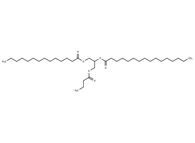 1-Myristoyl-2-Palmitoyl-3-Butyryl-rac-glycerol Chemical Structure