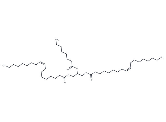 1,3-Dioleoyl-2-Octanoyl Glycerol Chemical Structure