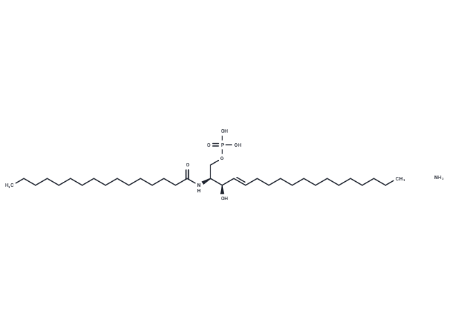 C16 Ceramide-1-phosphate (d18:1/16:0) (ammonium salt) Chemical Structure