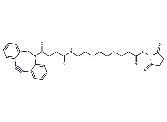 DBCO-PEG2-NHS ester Chemical Structure