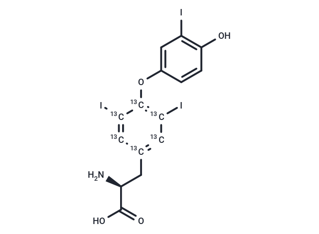 3,3',5-Triiodothyronine-(tyrosine ring-13C6) Chemical Structure