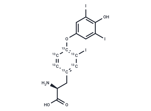 3,3′,5′-TRIIODO-L-THYRONINE-13C6, free base Chemical Structure