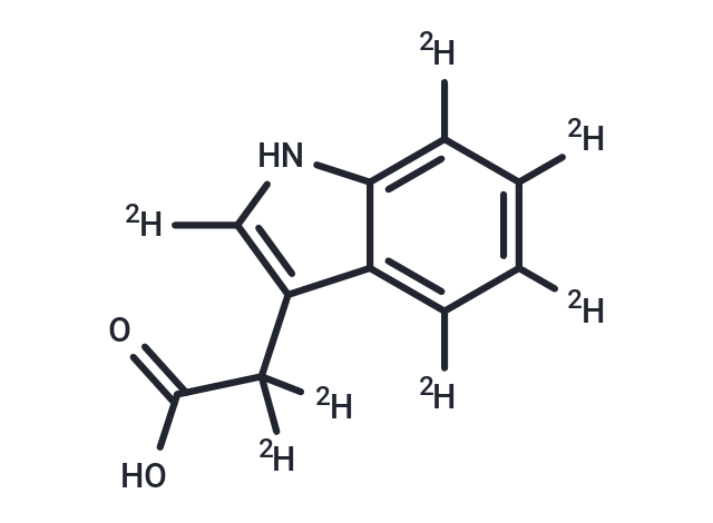 Indole-2,4,5,6,7-d5-3-acetic-2,2-d2 Acid Chemical Structure