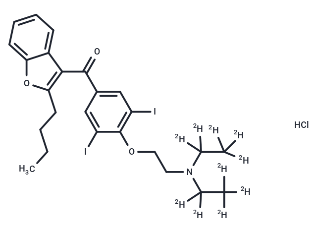 Amiodarone-d10 Hydrochloride Chemical Structure