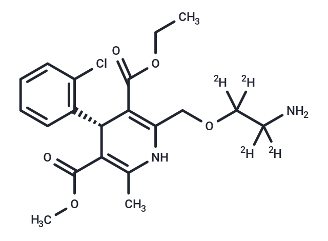 (S)-Amlodipine-d4 Chemical Structure