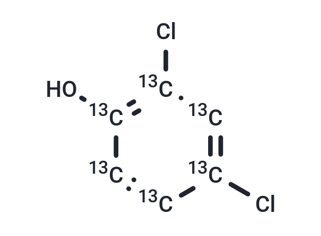 TargetMol Chemical Structure 2,4-Dichlorophenol-13C6