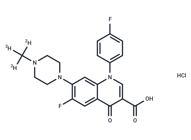Difloxacin-d3 hydrochlorid (methyl-d3) Chemical Structure