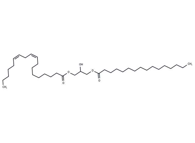 1-Linoleoyl-3-Palmitoyl-rac-glycerol Chemical Structure