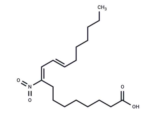 9(E),11(E)-9-nitro Conjugated Linoleic Acid Chemical Structure