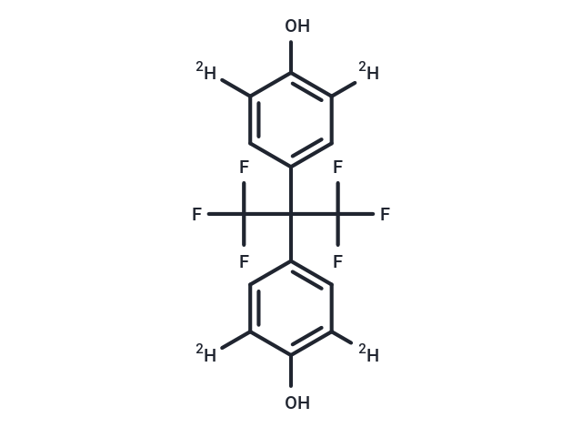 Hexafluorobisphenol A-3,3′,5,5′-d4 Chemical Structure