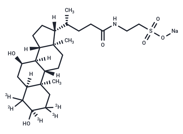 Taurochenodeoxycholic Acid-d5 Sodium Salt Chemical Structure