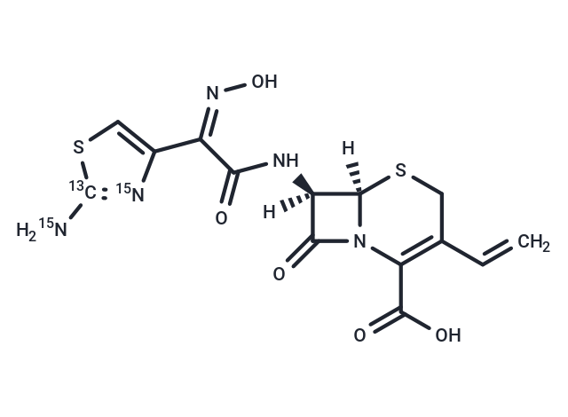 Cefdinir-13C-15N2 Chemical Structure