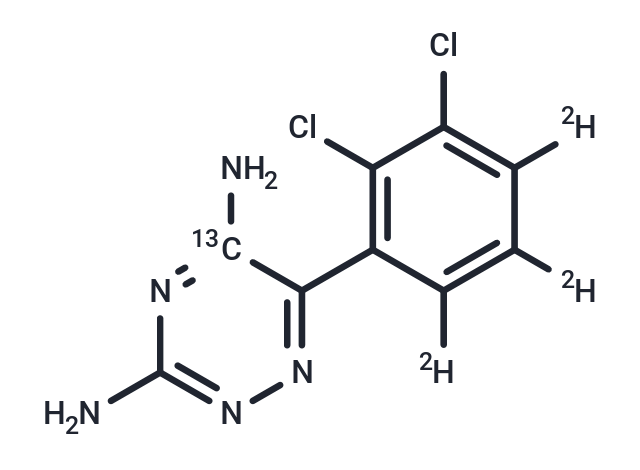 Lamotrigine-13C-d3 Chemical Structure