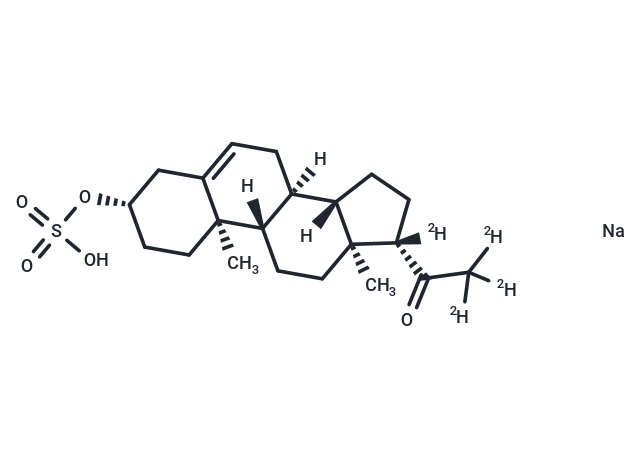 Sodium Pregnenolone-17α,21,21,21-d4 Sulfate Chemical Structure