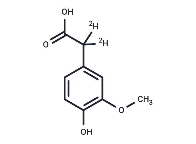 (4-Hydroxy-3-methoxyphenyl)acetic-2,2-d2 Acid Chemical Structure