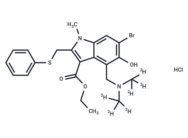 Arbidol-d6 Hydrochloride Chemical Structure